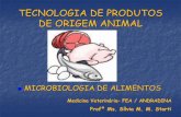 TECNOLOGIA DE PRODUTOS DE ORIGEM ANIMAL · PDF fileMICROBIOLOGIA DE ALIMENTOS Abrange 3 aspectos dentro da Tecnologia : Preservação dos alimentos ao ataque dos microorganismo Preparo