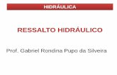 RESSALTO HIDRÁULICO - Engenharia Civil · PDF filedo nível d’águado escoamento; • Em virtude do aumento do nível d’água passar pelo nível crítico, forma-se uma onda estacionária;