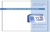 EXERCÍCIOS DE FIXAÇÃO -   · PDF fileEXERCÍCIOS DE FIXAÇÃO MICROSOFT WORD PROF. LÉO MATOS - INFORMÁTICA FACON/ PLÊIADE 3 15. (CESPE 2010 SEBRAE II) O