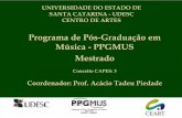 Programa de Pós-Graduação em Música - PPGMUS · PDF fileFormação, processos e práticas em educação musical-A música no contexto histórico e sócio-cultural-Teoria e prática
