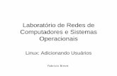 Laboratório de Redes de Computadores e Sistemas  · PDF file– O Linux permite que as senhas sejam armazenadas ... 01/01/1970. O arquivo /etc ... educacional ou