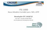 ITG1000 Novo Modelo Contábil para ME-EPP-Red · PDF fileITG 1000 Novo Modelo Contábil para ME e EPP Resolução CFC 1418/12 Celso luft –Contador CRC/RS 50477 Vice Presidente de