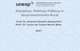 Disciplina: Políticas Públicas e Desenvolvimento Rurald3PICO%… · Aula 2. Três Gerações de políticas públicas para a agricultura familiar •1°. (1994 -) A construção