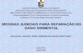 MEDIDAS JUDICIAIS PARA REPARAÇÃO DO DANO · PDF fileLegitimação Passiva: ... pedido de providência jurisdicional que se formula para a proteção ... por conta de sua óbvia semelhança