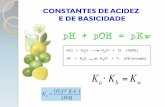 CONSTANTES DE ACIDEZ E DE BASICIDADE - Anjo · PDF file[CH3C001e [CH3COOH]e Constantes de acidez e de basicidade No caso de ácidos fracos e bases fracas em que as reacções com a