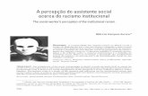 A percepção do assistente social acerca do racismo ...psicologiaecorpo.com.br/pdf/a-percepcao-do-assistente-social.pdf · O racismo no Brasil, enquanto uma construção sócio‑histórica,