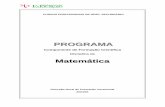 PROGRAMA - Catálogo Nacional de Qualificações · PDF fileGeometria Resolução de problemas de geometria no plano e no espaço. O método das coordenadas para estudar Geometria