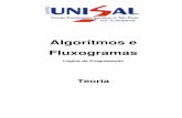 Algoritmos e Fluxogramas - · PDF filealgoritmo, através de formas geométricas, facilitando a compreensão da lógica utilizada pelo profissional. Existem atualmente vários padrões