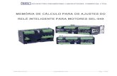 MEMÓRIA DE CÁLCULO PARA OS AJUSTES DO RELÉ  · PDF fileSCHWEITZER ENGINEERING LABORATORIES, COMERCIAL LTDA.   suporte@  Pág. - 6/150 2. CARACTERÍSTICAS DO RELÉ SEL-849