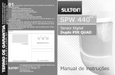 Manual SPW 440 - PDF - Solutech Distribuidora · PDF fileSensor microprocessadocom análise digital dos movimentos. ... centrais com aviso de bateria baixa dos sensores sem fio. ...