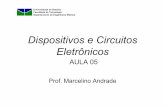 Dispositivos e Circuitos Eletrônicos - SINAL DIGITAL · PDF fileDispositivos e Circuitos Eletrônicos AULA 05 Prof. Marcelino Andrade Universidade de Brasília Faculdade de Tecnologia