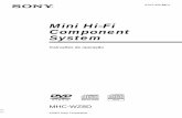 Mini Hi-Fi Component Systempdf.crse.com/manuals/4247422221.pdf · HCD-WZ8D DVD TUNER SERIAL NO. SERIAL NUMBER AREA X Código regional continua. 6PT • Os ficheiros de formato progressivo