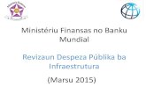 Ministériu Finansas no Banku Mundial Revizaun Despeza ... · PDF fileRevizaun Despeza Públika ba Infraestrutura (Marsu 2015) ... –Projeitu balun inklui iha orsamentu maske ...