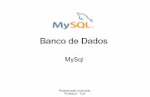 Banco de Dados - n4n3.files.  · PDF fileBanco de Dados Criando Usuário Mysql > create user toni identified by ‘123’ Programação Avançada Professor - Toni