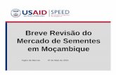 Breve Revisão do Mercado de Sementes em Moçambique · INTRODUÇÃO (2) • Reconhecimento do papel da semente melhorada resultou em: – Necessidade de reformas, políticas, leis