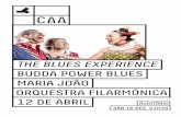 The Blues experience - CAA · The Blues experience BUDDA POWER BLUES MARIA JOÃO ORQUESTRA FILARMÓNICA 12 DE ABRIL AUDITÓRIO SáB 16 DEz, 21h30. Maria João Ela …
