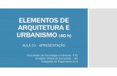 ELEMENTOS DE ARQUITETURA E URBANISMO (40 h) ABNT 9050 (MAIO 2004) Acessibilidade a edificações, mobiliário, espaços e equipamentos urbanos ... ABNT - NBR 8403 e NBR …