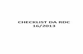 CHECKLIST DA RDC 16/2013 - Home - Qualidade na …qualidadenapratica.com.br/wp-content/uploads/2013/08/...Checklist para a RDC 16 de 2013 – Página 4 de 18 Legenda: F – Aplicável
