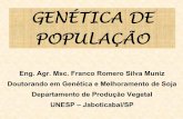 GENÉTICA DE POPULAÇÃOjaguar.fcav.unesp.br/download/deptos/biologia/Manoel...mesmo ocorrendo mutação a população permanece em equilíbrio. MIGRAÇÃO Ocorre quando háintrodução