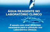 ÁGUA REAGENTE NO LABORATÓRIO CLÍNICOprofessor.pucgoias.edu.br/SiteDocente/admin/arquivosUpload/3389... · •Água reagente tipo I •Água reagente tipo II •Água reagente tipo