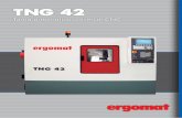 TNG 42 - ergomat.com.br · O torno automático universal CNC Ergomat TNG 42 - tipo "Gang" é uma solução econômica para trabalhos flexíveis, oferece rápida preparação da