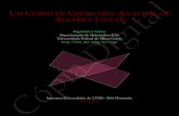 Um Curso de Geometria Analítica e Álgebra Linear APRESENTAÇÃO Este texto cobre o material para um curso de um semestre de Geometria Analítica e Álgebra Linear ministrado nos