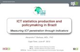 ICT statistics production and policymaking in Brazil Barbosa.pdfThe evolution of Internet in Brazil March 26th, 2009 - São Paulo A evolução da Internet no Brasil 26 de março de