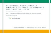 MISTURA ASFÁLTICA A QUENTE CAMADA POROSA DE …novo.arteris.com.br/wp-content/uploads/2016/10/ARTERIS-ES-028.C... · ARTERIS T-283 - Resistência de Misturas Asfálticas a Danos