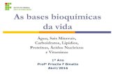 As bases bioquímicas da vida - bioifnmg.files.wordpress.com · da vida 1º Ano Profª Priscila F Binatto ... estão presentes na formação de algumas estruturas ... Slide 1 Author: