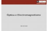 Óptica e Electromagnetismo - paginas.fe.up.ptpaginas.fe.up.pt/~mines/publicacoes_pedagogicas/transparencias/OpE... · •se o rotacional de um campo vectorial é nulo, então esse