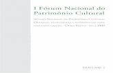 Anais 2 - IPHANportal.iphan.gov.br/uploads/publicacao/Anais2_vol1_ForumPatrimonio... · I Fórum Nacional do Patrimônio Cultural SISTEMA NACIONAL DE PATRIMÔNIO CULTURAL: DESAFIOS,