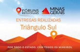 ENTREGAS REALIZADAS Triângulo Sul - O portal oficial de ...€¦ · Fóruns Regionais de Governo A partir de 2015, o Governo de Minas Gerais decidiu mudar o jeito de administrar