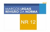 MARCOS LEGAIS REVISÃO DA NORMA - …az545403.vo.msecnd.net/uploads/2013/10/Apresentação-NR-12-SP... · NBR NM 213 – 1 e 2 Segurança de máquinas Conceitos básicos, princípios