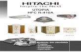 UTOPIA HFC R-410A - Hitachi Ar Condicionadohitachiapb.com.br/static/site/files/IHMUS-RPCAR002_Rev00_Ago2013... · Unidade Condensadora "RAP" ... A Hitachi Ar Condicionado do Brasil