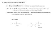 2- INSETICIDAS MODERNOS A- Organofosforados ... INSETICIDAS MODERNOS A- Organofosforados : Inibidores da acetilcolinesterase-Tipo de inseticida não-persistente→avanço sobre os
