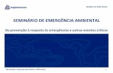 SEMINÁRIO DE EMERGÊNCIA AMBIENTALmeioambiente.mg.gov.br/images/stories/emergencia_ambiental/P2R2/... · 5- Treinamento e capacitação 6- Educação Ambiental 7- Protocolo de Produtos