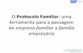 O Protocolo Familiar: uma ferramenta para a passagem ... · 50 preguntas importantes sobre la empresa familiar, ed. Vida Económica, 2013. O mundo está a mudar muito rapidamente