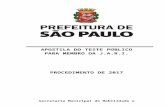 Departamento de Operação do Sistema Viário DSV · Web viewA Prefeitura Municipal de São Paulo promove o 5º Teste Público para selecionar candidatos da comunidade para integrarem