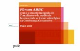 Fórum ABBC€¦ · Fórum ABBC Como a atuação integrada do Compliancee da Auditoria Interna pode se tornar estratégica na Governança Corporativa Maio 2011