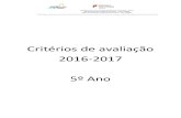 Critérios de avaliação 2016-2017 5º Anoalbufeiraoriental.pt/.../2015/11/Critérios-de-avaliação_5º-Ano.pdf · 5º Ano EBIJI de Paderne, ... (saber e saber fazer) Aplicação