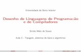 Desenho de Linguagens de Programaccão e de Compiladoresdesousa/2015-2016/DLC/aula_dlpc3-pp.pdf · UniversidadedaBeiraInterior Desenho de Linguagens de Programacão e de Compiladores