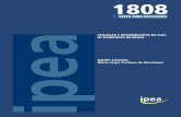 EVOLUÇÃO E DETERMINANTES DA TAXA DE …repositorio.ipea.gov.br/bitstream/11058/973/1/TD_1808.pdf · Mario Jorge Cardoso de Mendonça Missão do Ipea Produzir, articular e disseminar