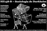 HZ158-B – Sociologia de Durkheim · Émile Durkheim nasceu na cidade de Épinal, na França, em 1858, e faleceu em Paris em 1917. Ele escreveu o livro "O Suicídio" em 1897 tratando