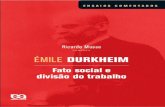 Fato Social e Divisão do Trabalho - edisciplinas.usp.br · Durkheim insurgiu-se contra essa situação ... Trata-se de identificar as formas consensuais de sentimento e de pensamento