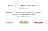 DE SOPRO FLAUTA, CLARINETE, SAXOFONE, FRENCH-HORN ... digita‡ƒo dos instrumentos de sopro flauta,