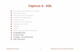 Capítulo 4: SQLorium.pw/univ/lei/bd/slides/aula10.pdfCapítulo 4: SQL Linguagem de Definição de Dados Estrutura básica Operações com conjuntos Funções de agregação Valores