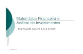 Matemática Financeira e Análise de Investimentossomay2.com.br/files/mataulas/2162-5792-aula_4_-_matematica_finance... · Valor residual Dispêndios de capital Fluxo Operacional