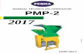 MANUAL TÉCNICO DO OPERADOR PMP-2 - 2.pdf · PMP-2 Parabéns! Você acaba de adquirir o Triturador PMP-2, um equipamento de simples operação e manutenção, sendo ideal para a confecção