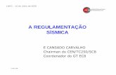 A REGULAMENTAÇÃO SÍSMICA -  · A REGULAMENTAÇÃO SÍSMICA E CANSADO CARVALHO Chairman do CEN/TC250/SC8 Coordenador do GT EC8 LNEC – 10 de Julho de 2009