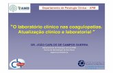 O laboratório clínico nas coagulopatias. Atualização ... laboratorio clinico nas... · Fonte: Centro de Hematologia de São Paulo Total de Casos: 1.057 J.C.Guerra, ... Hospital